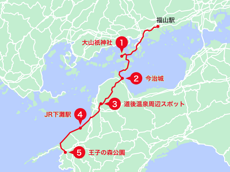 道後温泉エリアオススメスポット地図