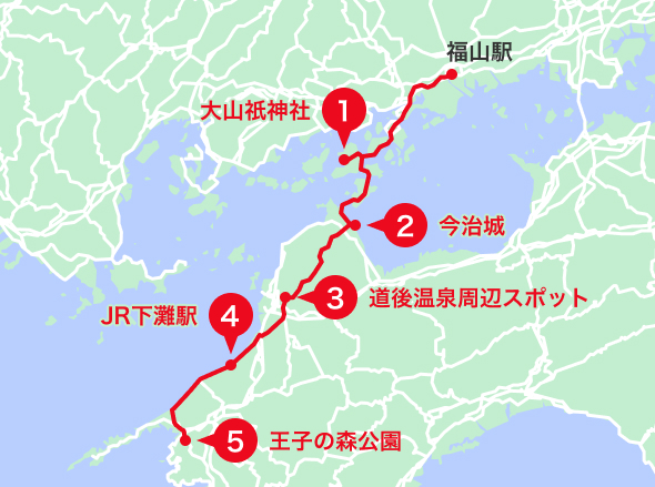 道後温泉エリアオススメスポット地図