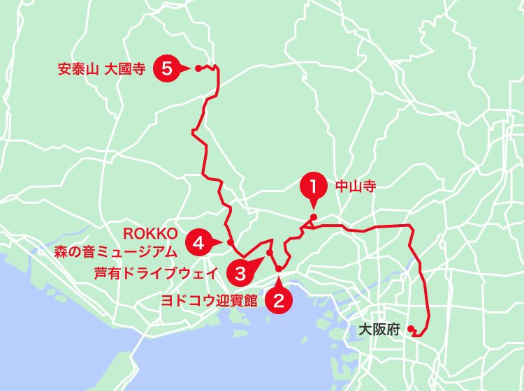 兵庫エリアオススメスポット地図