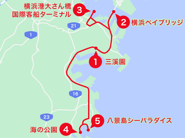 横浜エリアオススメスポット地図
