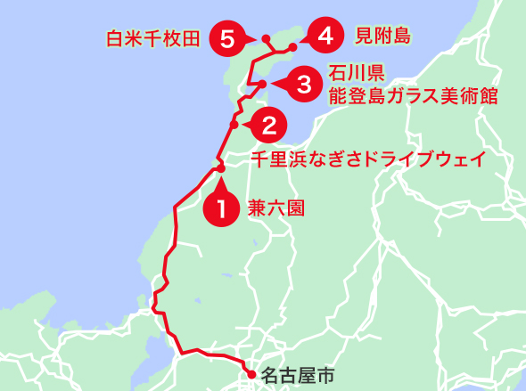 石川エリアオススメスポット地図